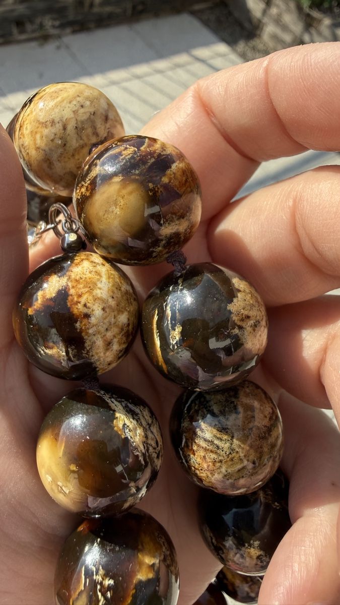 Catenine: Gigantische Bernsteinkugel-Kette, 103 g – Nuovo e nell'imballaggio originale da Ebikon venduto da Leonidas2 3