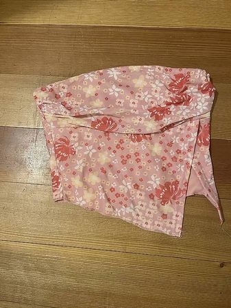 Rosa Blumen Bandeau-Top