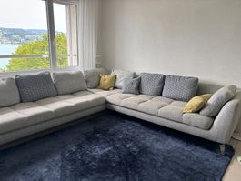 GRATIS Sofa Couch Roche Bobois Grau mit Kissen in Thalwil