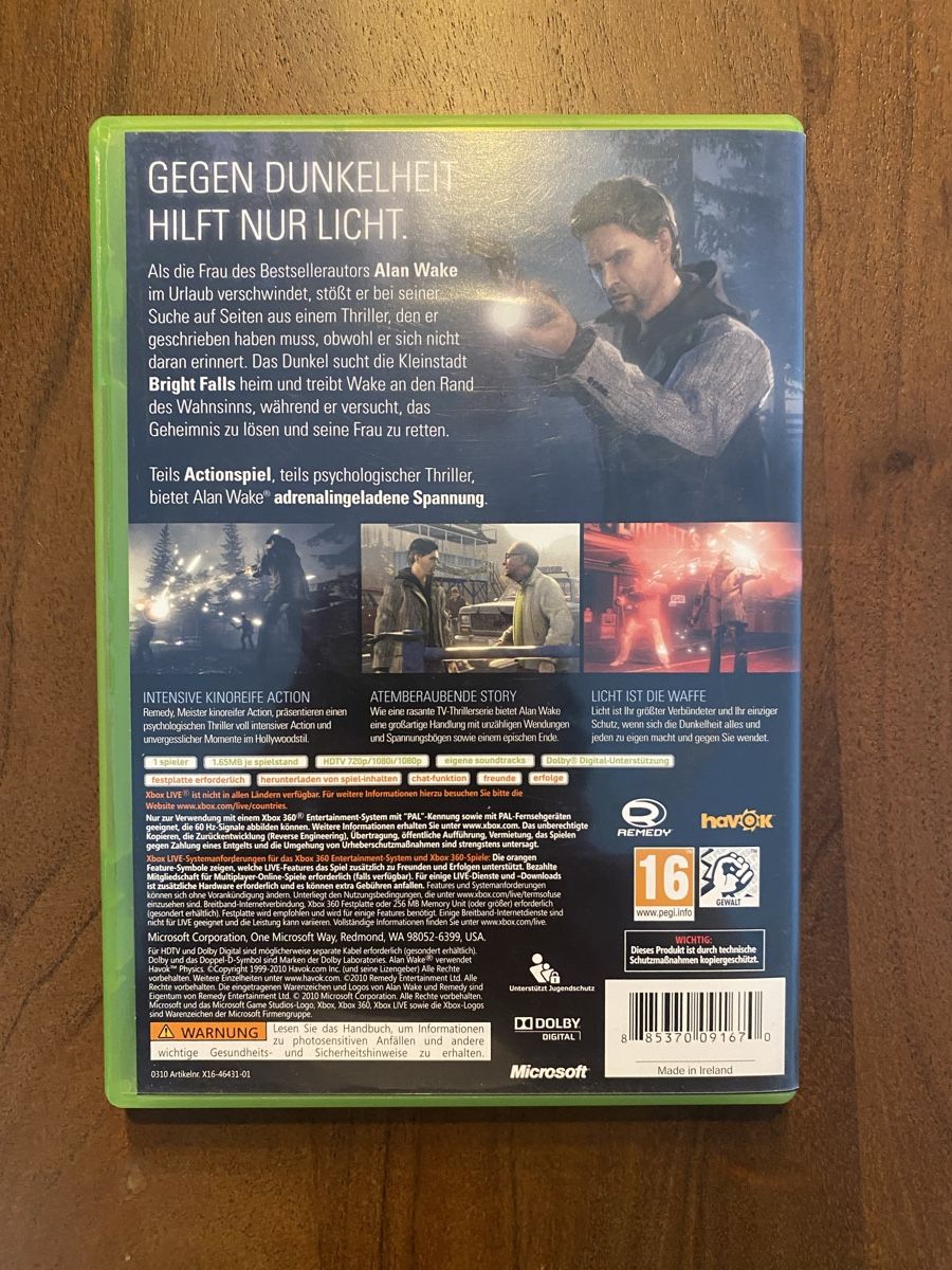 Microsoft Giochi: Alan Wake für Xbox 360 – Usato da Thunstetten venduto da Virus_33 2