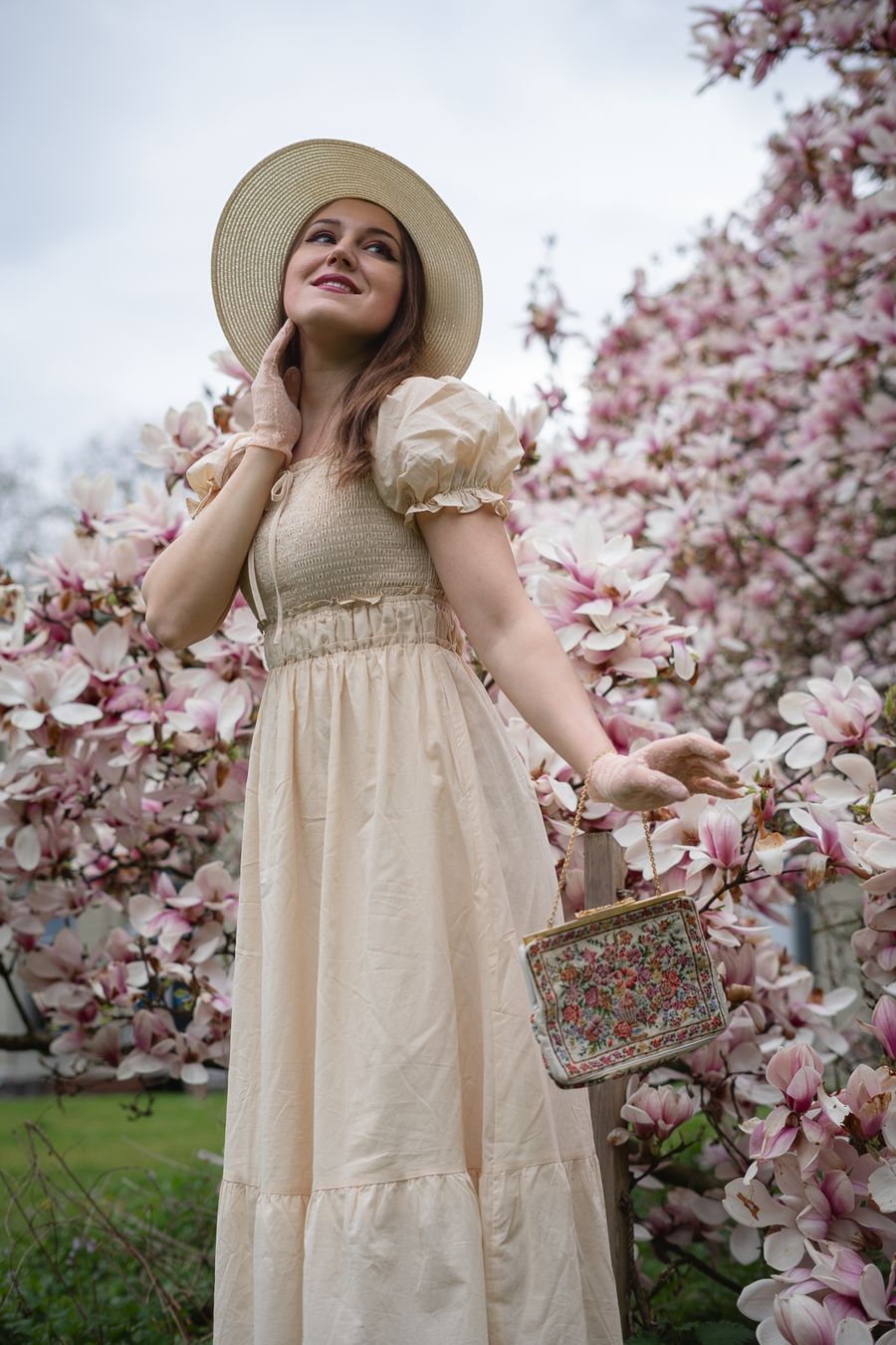 Vestiti: Romantic Spring Dress, Cottagecore Beige S – Usato da Mägenwil venduto da VintageGirly 7