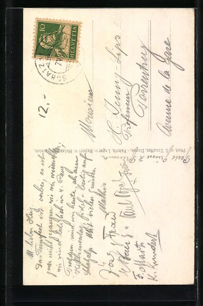 Cartes postales: AK Davos, Teilansicht mit Kirche – D'occasion à Berlin par bartko-reher 1