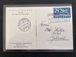 1927 Flugpost Zurich - Bellinzona OK 