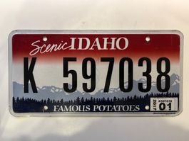 🇺🇸 U.S. Autoschild, Idaho K 597038 - ORIGINAL