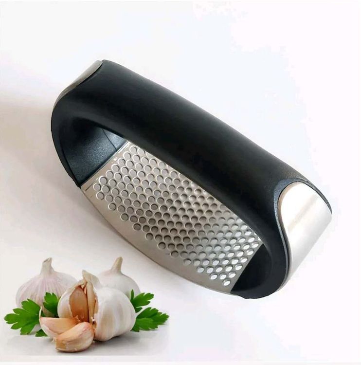 Knoblauchpresse Aus Edelstahl 304 Mit Schäler & Bürste – Heavy Duty, Für Knoblauch & Ingwer, Spülmaschinengeeignet