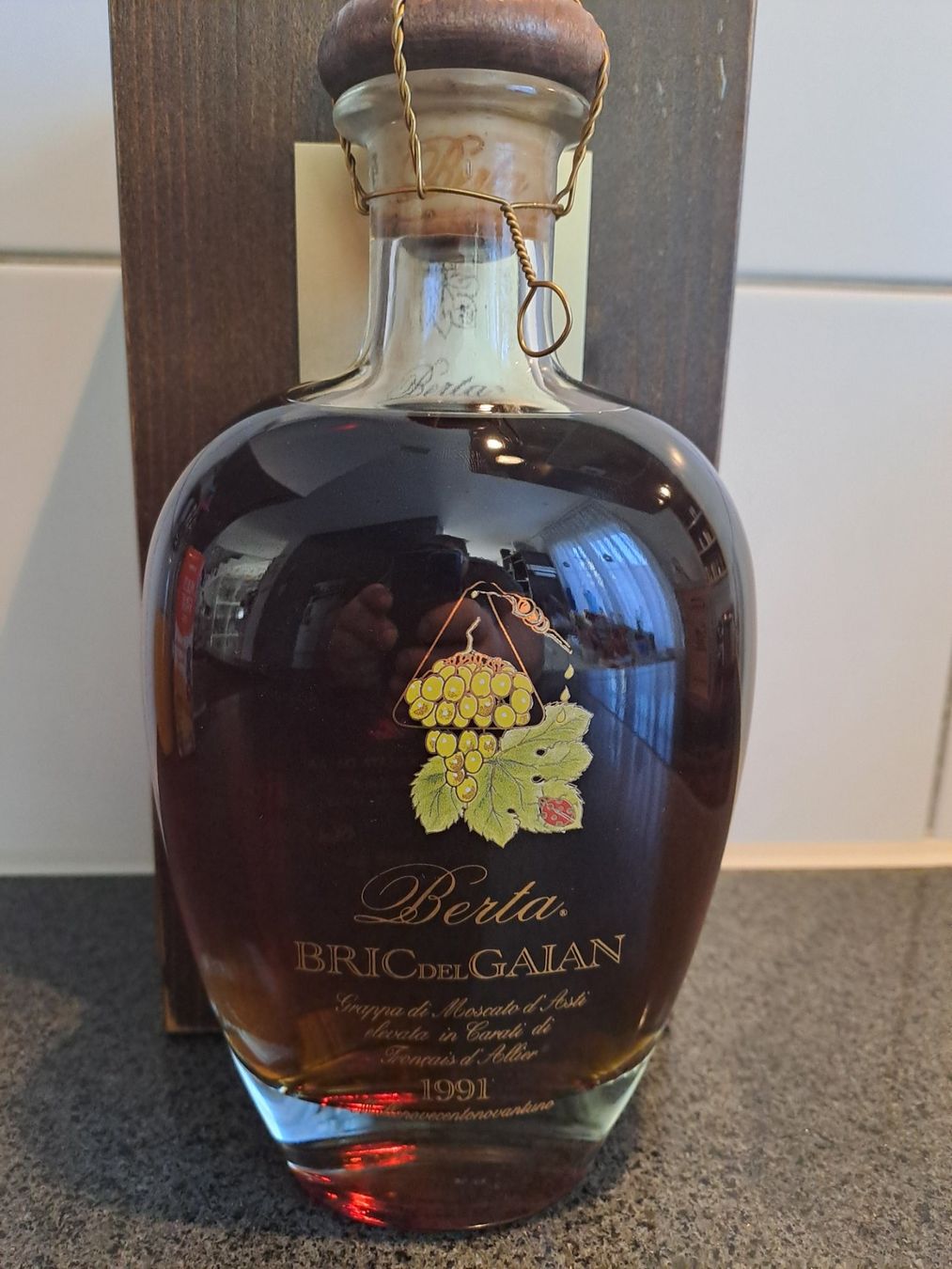 Berta Spirituosen: Berta Grappa BRICDELGAIAN 1991 mit OHK – Neu und originalverpackt aus Elsau von Kellerraeumung 2