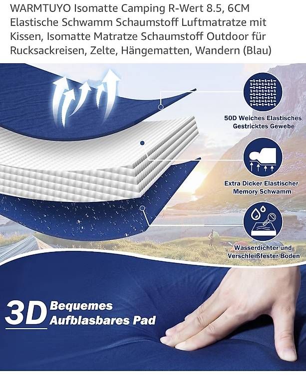 Tappetini fitness: Selbstaufblasbare Isomatte Neu – Nuovo e nell'imballaggio originale da Seon venduto da jasmin010 2