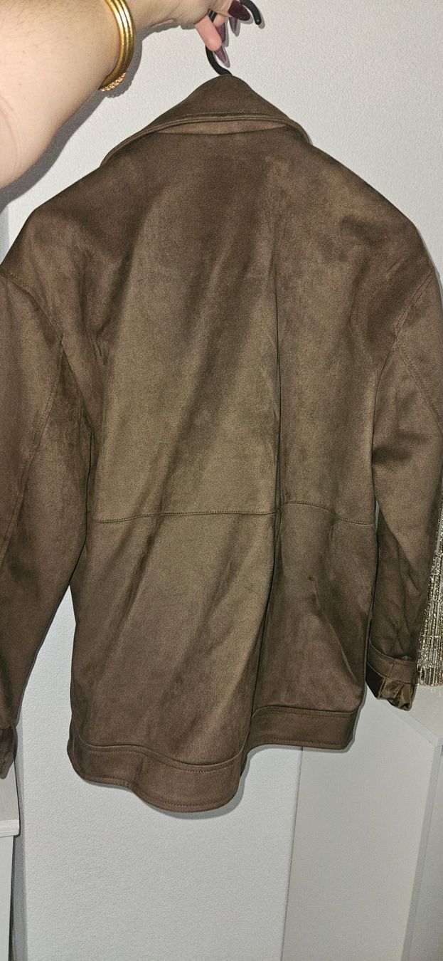 Zara Giacche: Perfecto long suedine chocolat – Usato da Vétroz venduto da MargauxLDG 1