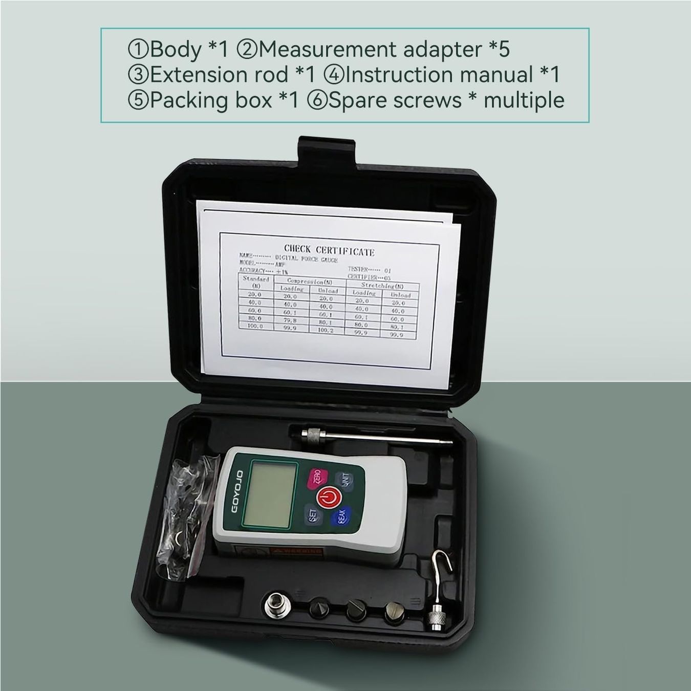 Messen: Pro Digitales Kraftmessgerät Dynamometer 500N – Neu und originalverpackt aus Geneve von Titi2008 5