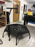 Hammer Fitness Trampolin mit Haltegriff schwarz gut