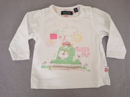 Baby Girl Langarmshirt Blue Seven Gr. 62 Weiss 100% Baumwoll