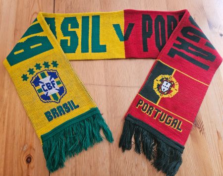 Brasilien vs. Portugal Fan Schal Fussball Pub WM