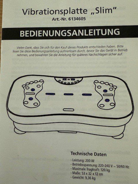 Hometrainer: Vibrations-Platte "SLIM" – Usato da Egg b. Zürich venduto da lipe96 3