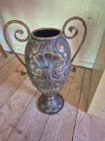 Antike Vase mit Ornamenten, Bronzevase, Vintage Deko 