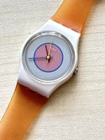 Swatch Uhr weiss orange guter Zustand