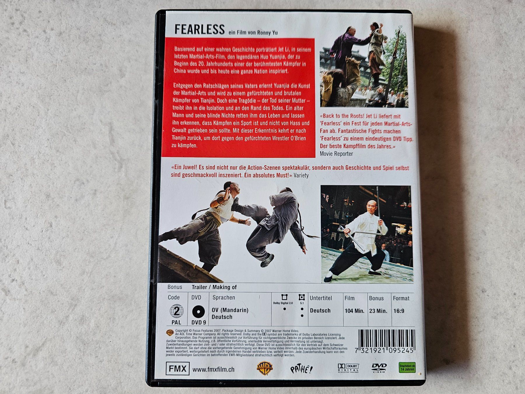 Tutti i DVDs: Fearless     (Jet Li) – Usato da Schneisingen venduto da backstore24 1
