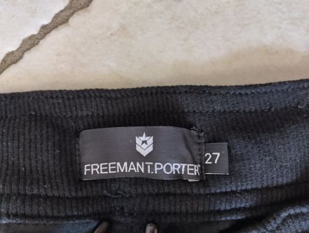 Pantalon noir Freeman T. Porter, T. 27 / XS-S, neuf
