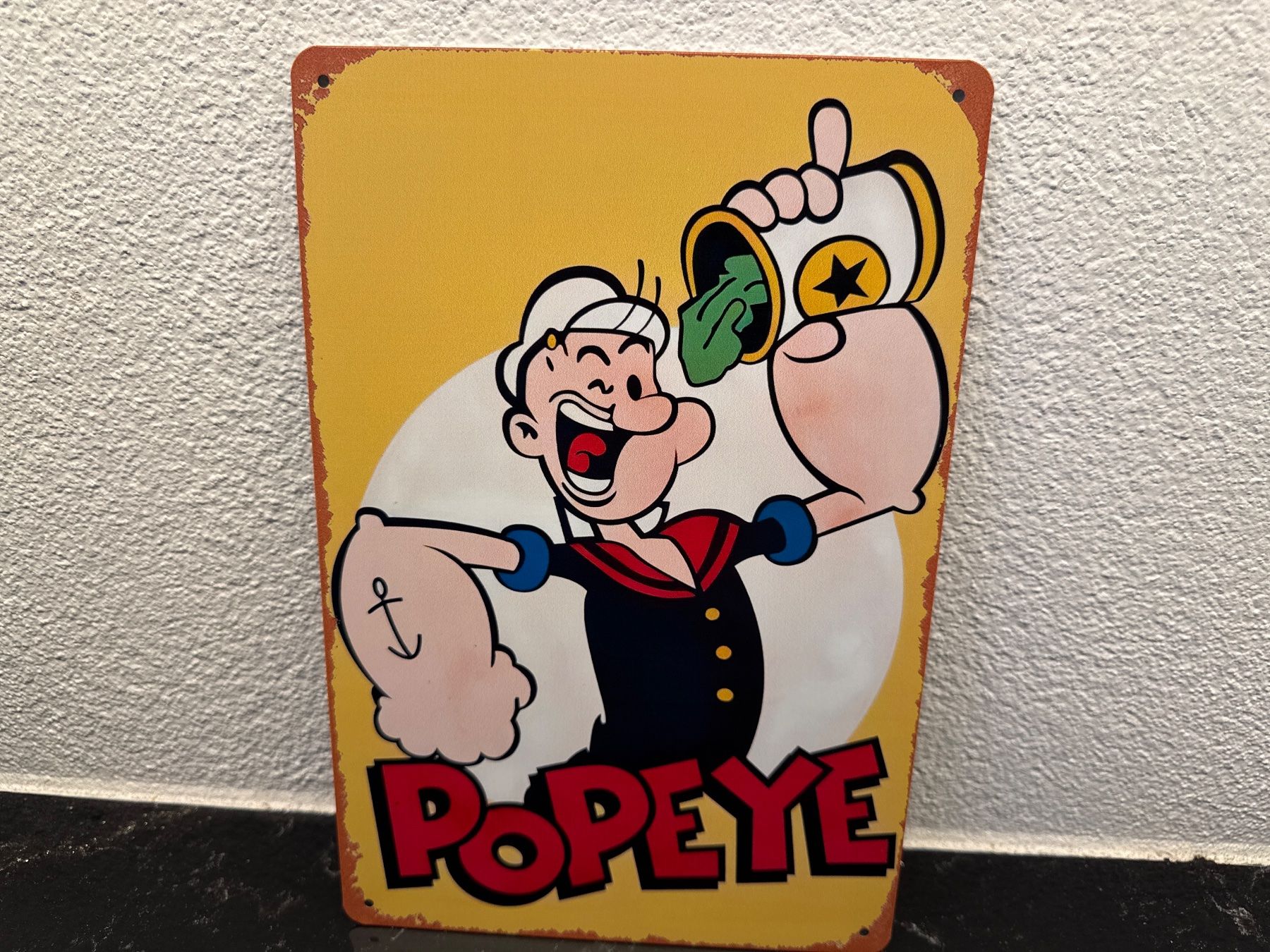 Insegne: SCHILD METALL POPEYE / DER RENNER/ NEU / 1 Pcs. – Nuovo e nell'imballaggio originale da Seon venduto da Aaargauer01 4