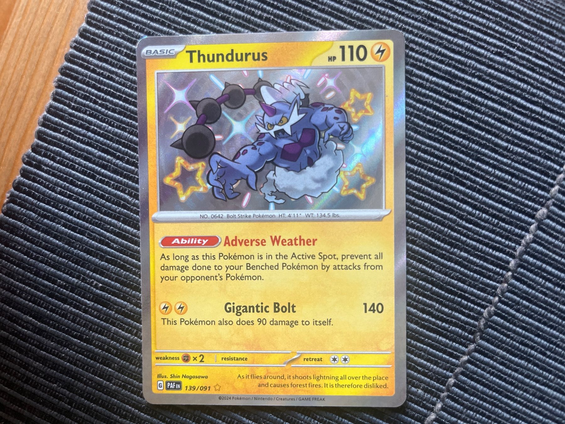 Pokémon Sammelbilder & Trading cards: Pokemon Thundurus Shiny Paldean Fates – Neu (gemäss Beschreibung) aus Wabern von Collectfun