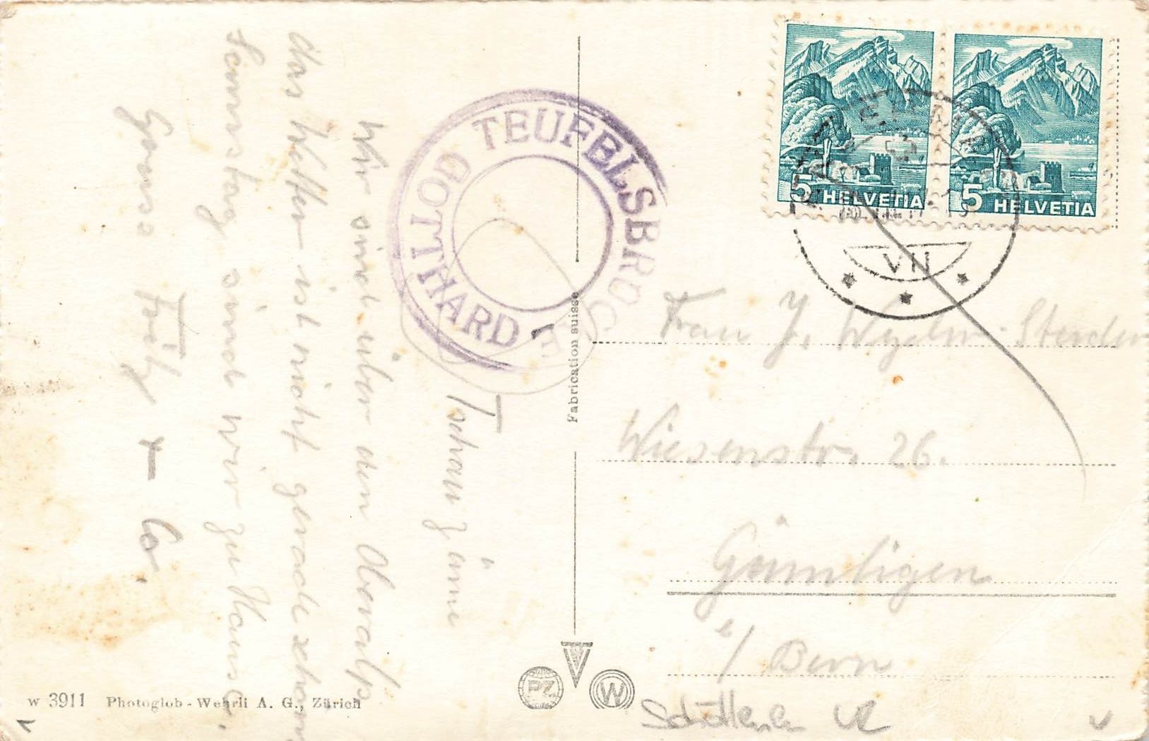 Cartoline postali: Göschenen UR Schöllenenbahn Reussfall Bahn – Usato da Biasca venduto da Blenio71 1