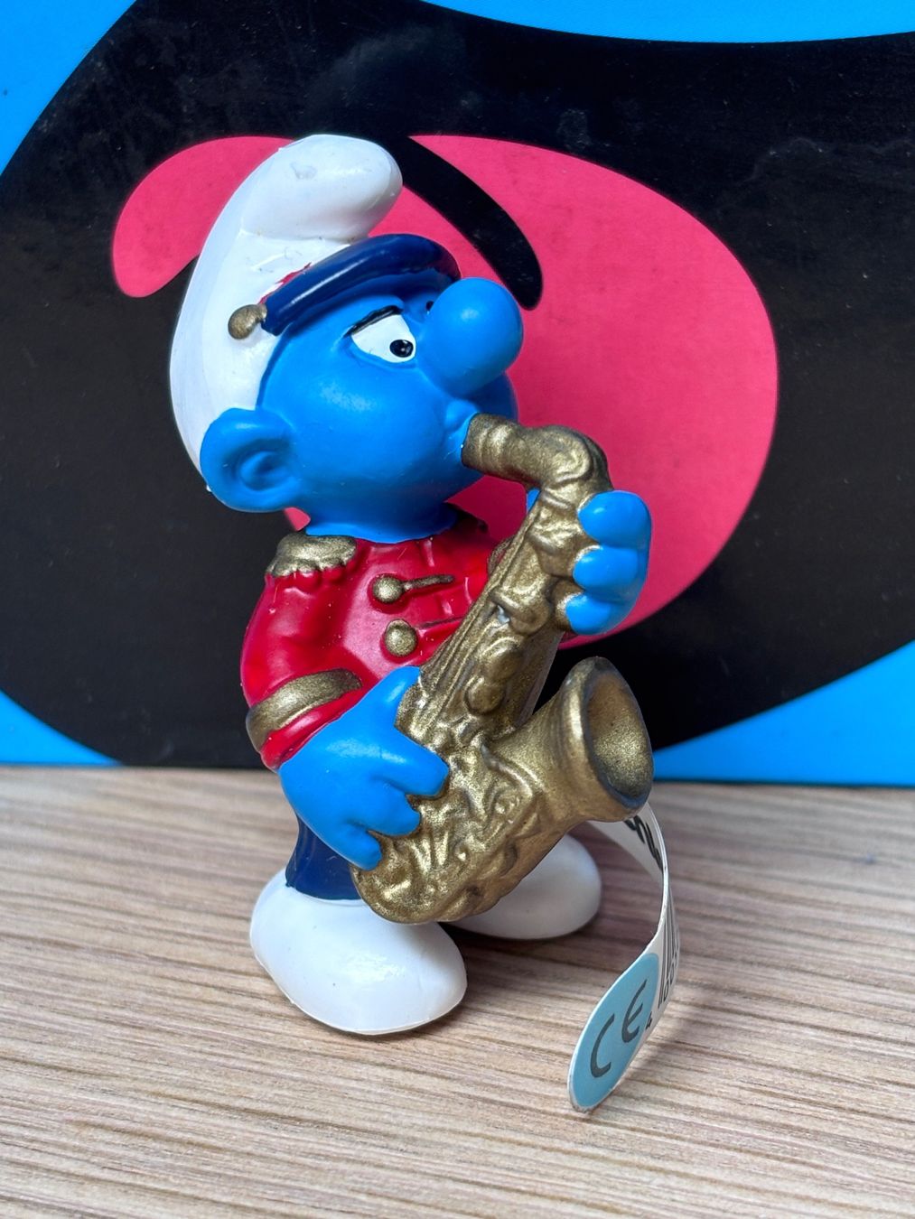 Schleich Statuette: Schlumpf mit Saxofon, Orchester – Nuovo (secondo la descrizione) da Lyss venduto da Duckszone