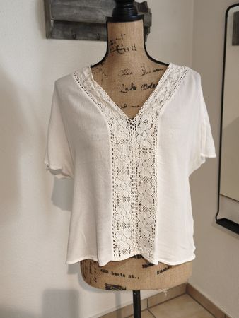 Damenbluse Weiss Grösse M Chicoree guter Zustand