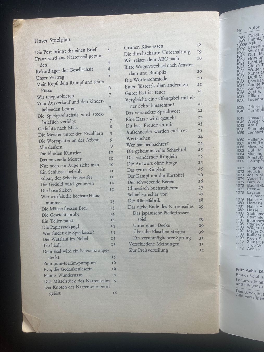 Libri: Die bunte Stunde. SJW Nr. 16 – Usato da Wangen ZH venduto da day01 1
