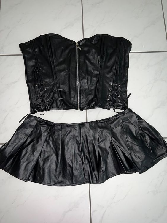 Lot Femme : Corsage En Soie + Jupe Jennifer - Taille 38-40 - Chocolat/Grenat