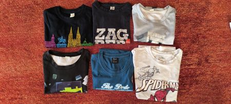 T-Shirt Set Jungen verschiedene Motive Grösse 140