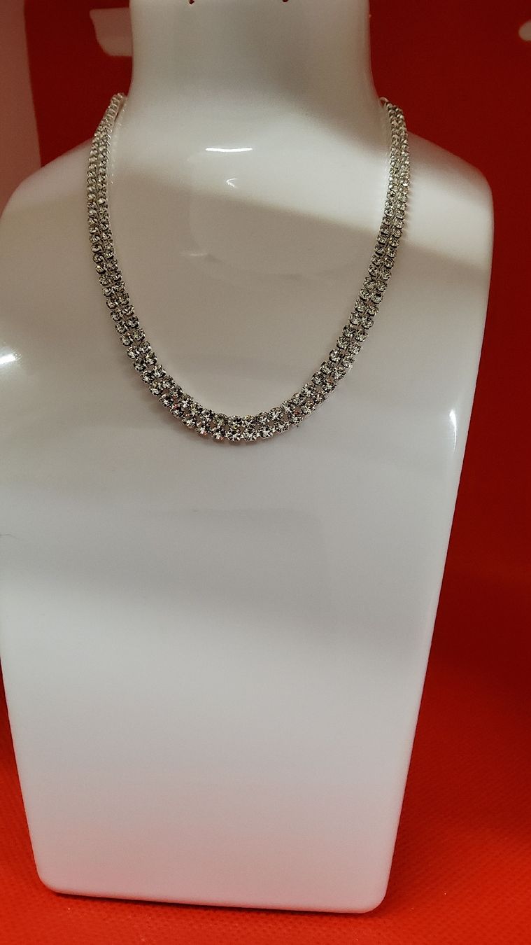 Catenine: Funkelnde Halskette mit Strasssteinen - Elegant – Nuovo e nell'imballaggio originale da Herisau venduto da Nluanalucas