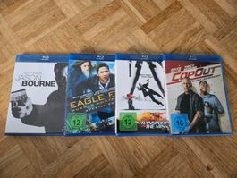 4 Blu-ray Filme, Copout, Transporter, Jason Bourne,Eagle eye