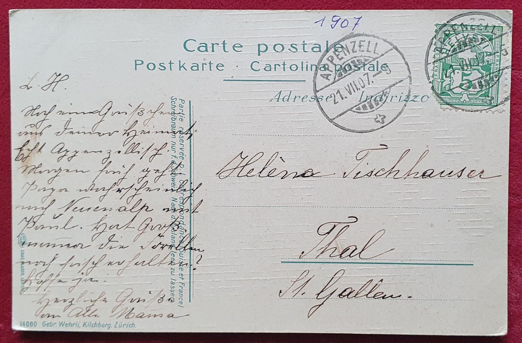 Cartoline postali: Appenzell 1907 - Alpabfahrt – Usato da Kreuzlingen venduto da Rschweiz1 1