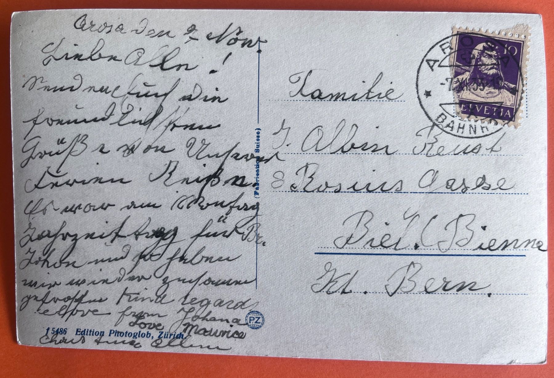 Cartoline postali: AK Arosa – Usato da Biberist venduto da Edelfloh 1