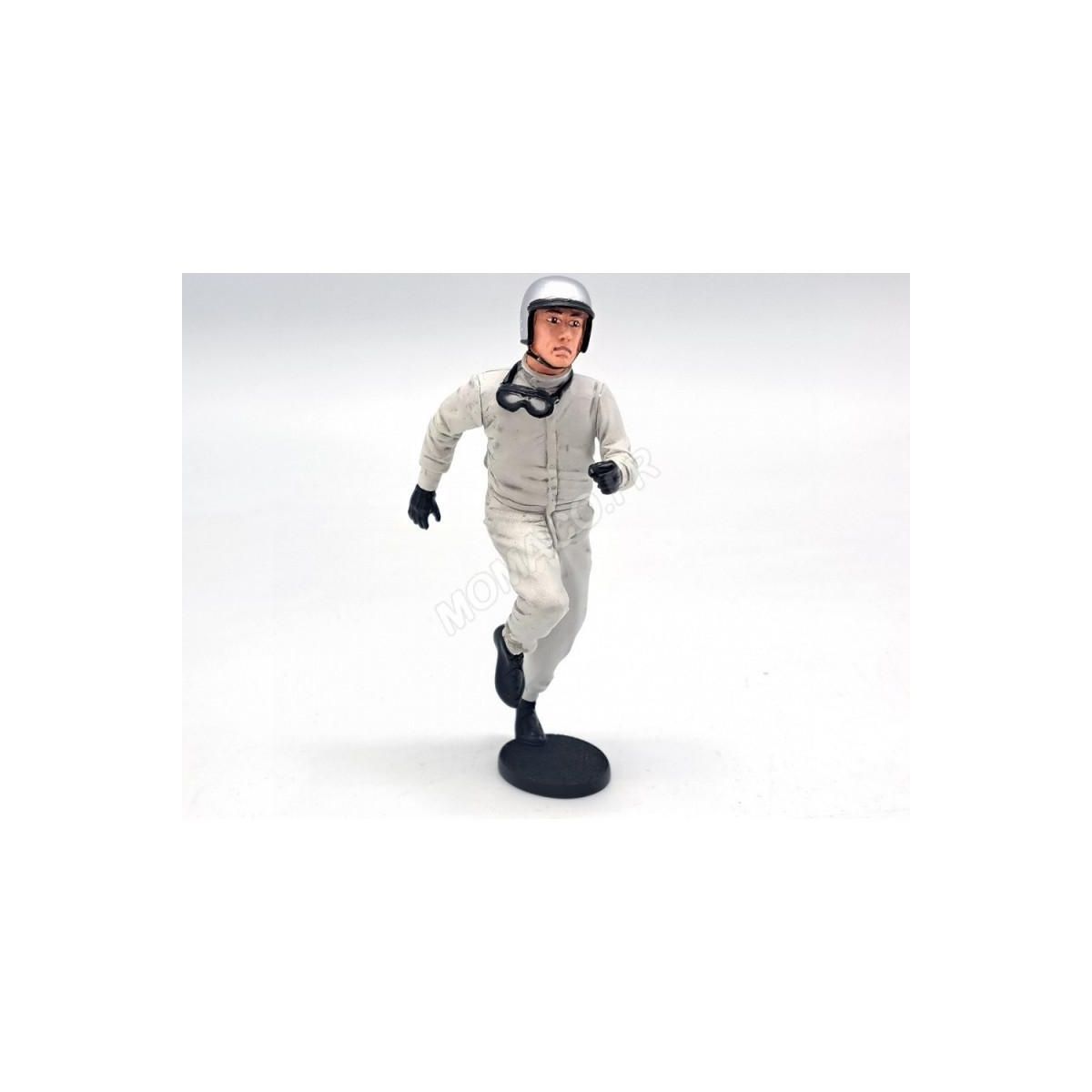 Modellini d'auto: FIGUR RENNFAHRER LE MANS HELM WEISS 1:18 LE MANS – Nuovo e nell'imballaggio originale da Suhr venduto da Moebelsiralfred