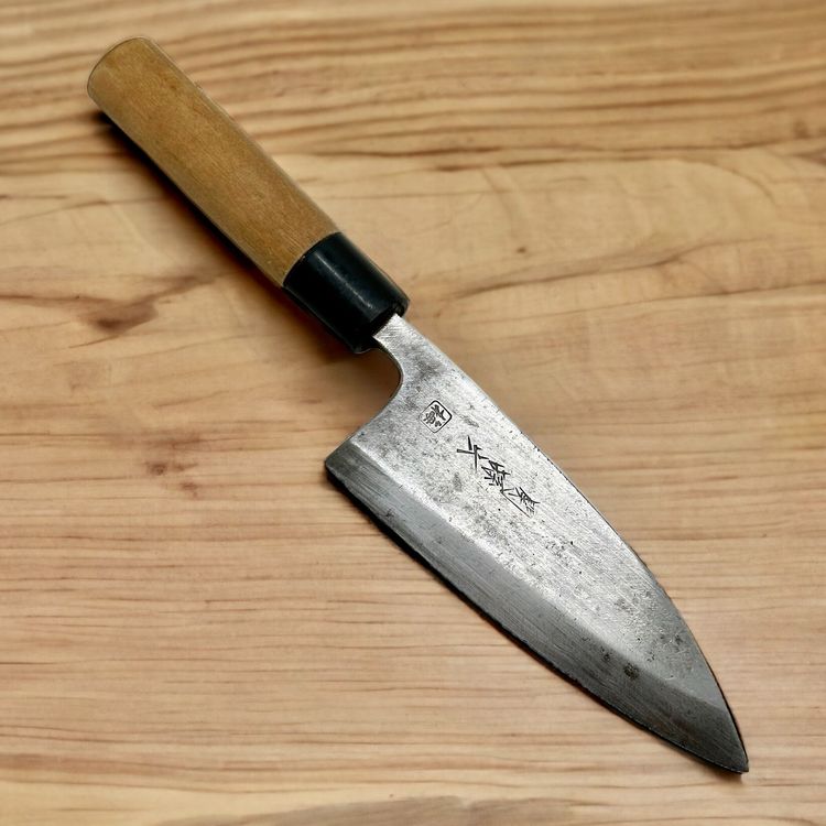 Couteau De Cuisine Japonais Chef DEBA Vintage NOIR Ancien Japon 149