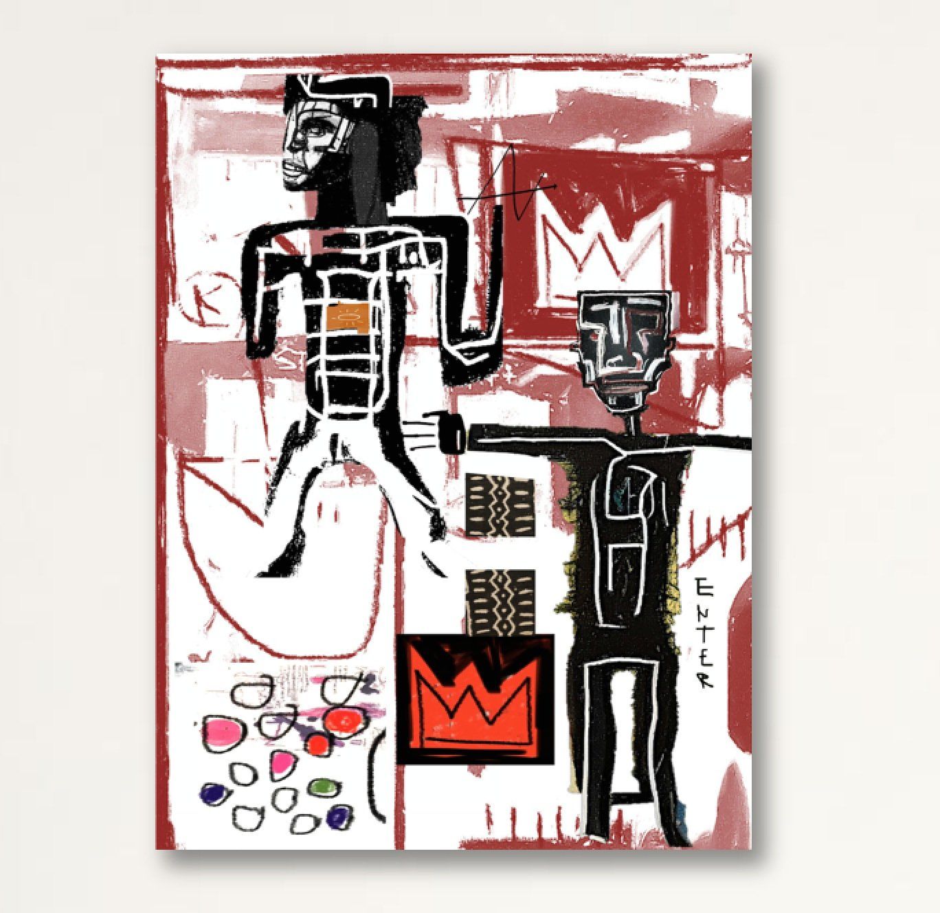 Poster & Bilder: Neo Expressionismus Bild Pop Art Brut Kunst Modern Akwaaba – Neu (gemäss Beschreibung) aus St. Niklausen LU von Stefan_Bammert_Art