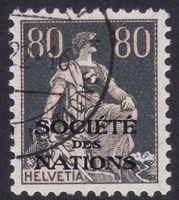 Dienstmarke SDN SBK-Nr. 11 (Helvetia mit Schwert 1922)
