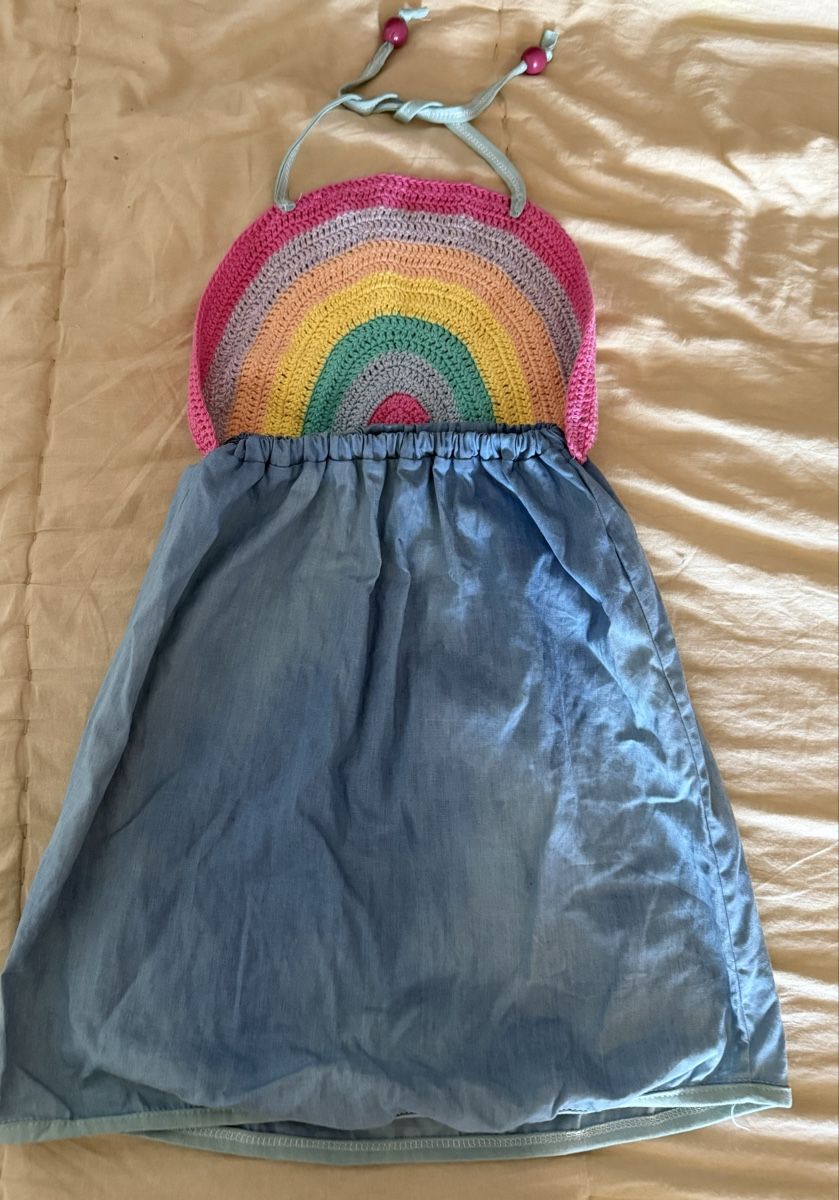 Vestiti & Gonne: Sommerkleid Häkel Regenbogen handmade – Usato da Birsfelden venduto da Soulseeker 1