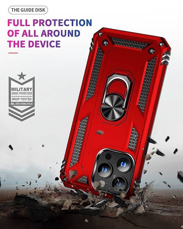 Cover & Protezioni schermo: iPhone 11 Handy Hülle Hybrid Bumper Panzer  - Rot  – Usato da Wabern venduto da Technologiaaa 3
