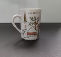 Espressotasse mit Langenthal-motiv mit Unterteller, Langent.