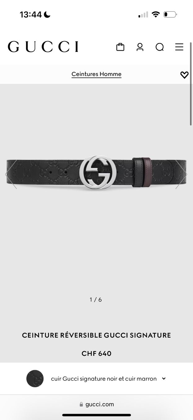 Gucci Gürtel: Ceinture Gucci signature – Neu und originalverpackt aus Genève von rom_56hd