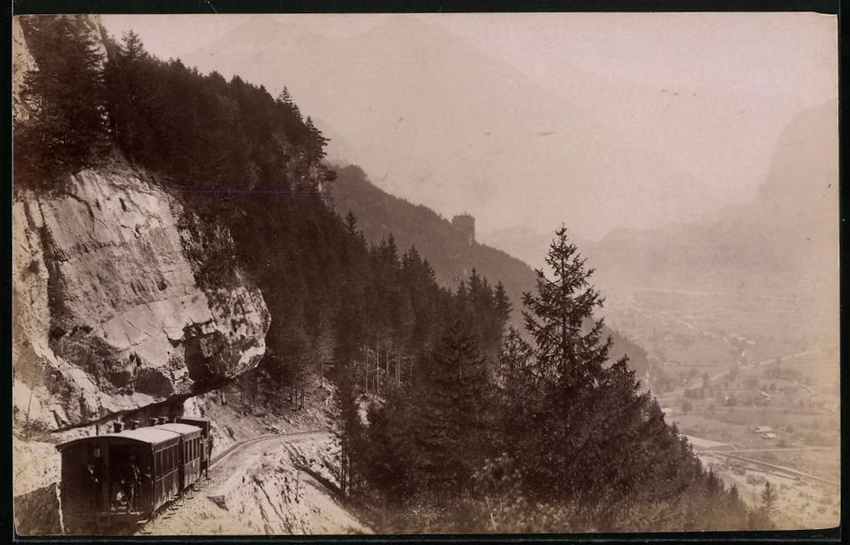Fotografie & Manifesti: Fotografie Brünigbahn beim Aufstieg am  – Usato da Berlin venduto da bartko-reher