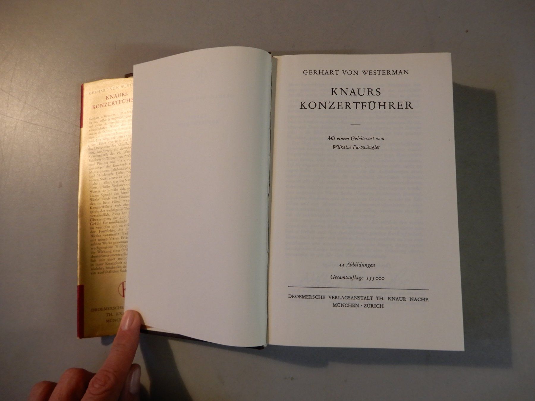 Libri: Knaurs Konzertführer von Gerhard von Westerman – Usato da Erstfeld venduto da Mario_boe0 1