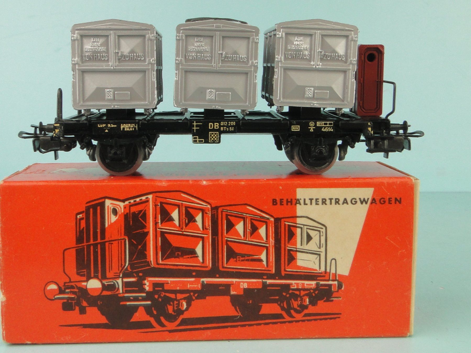 Märklin Modellini di ferrovie: Märklin 4614 Behältertragwagen – Usato da Bülach venduto da cann11 2