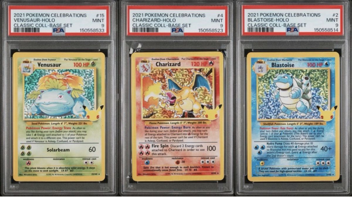 Pokémon Cartes à collectionner: PSA 9 Pokémon Celebrations - Charizard Blastoise Venusaur – Neuf (Voir description) à Giubiasco par IWGL002
