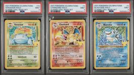 PSA 9 Pokémon Celebrations - Charizard Blastoise Venusaur