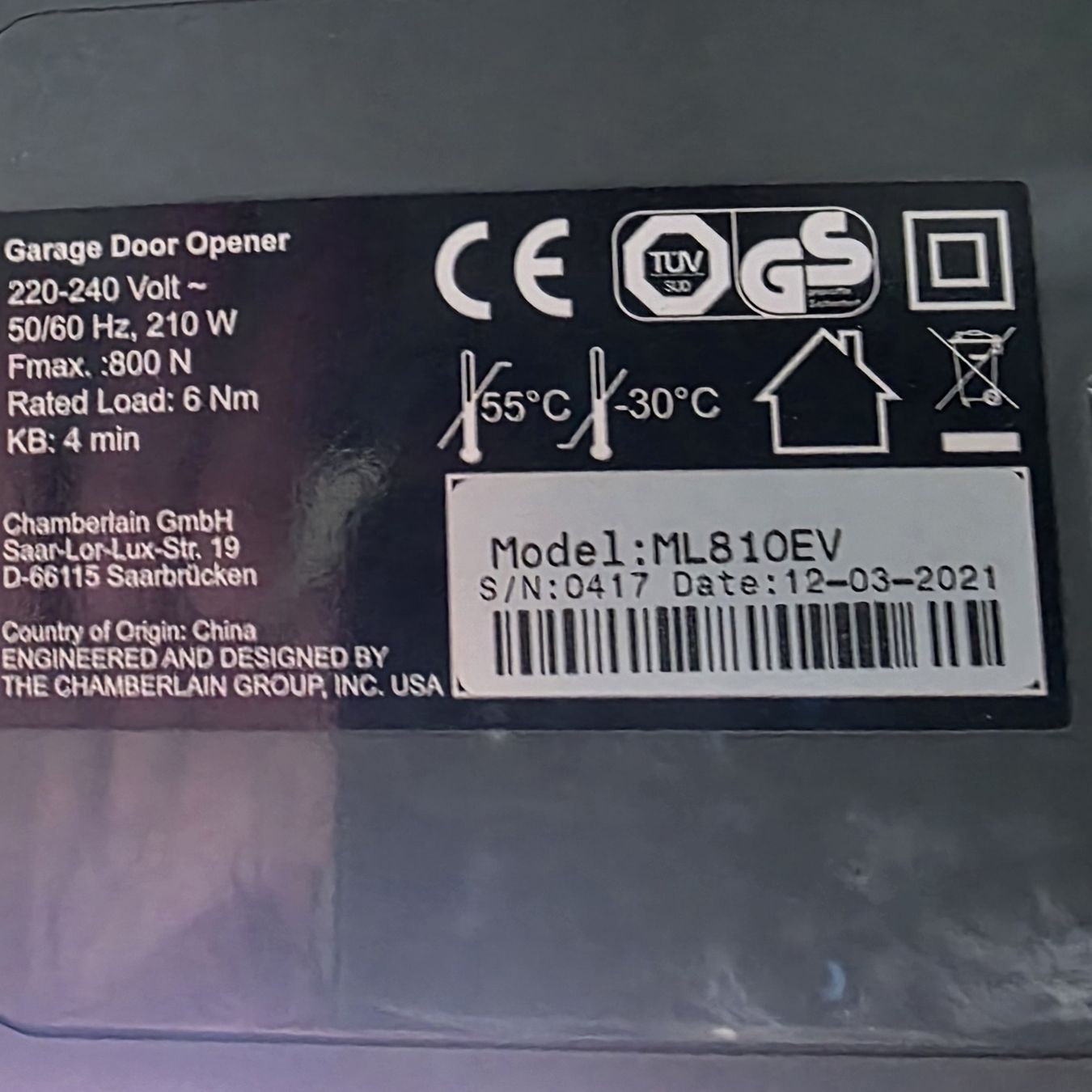 Sonstiges Elektromaterial: Garagentorantrieb – Gebraucht aus Eschlikon TG von rog_9rnl 1
