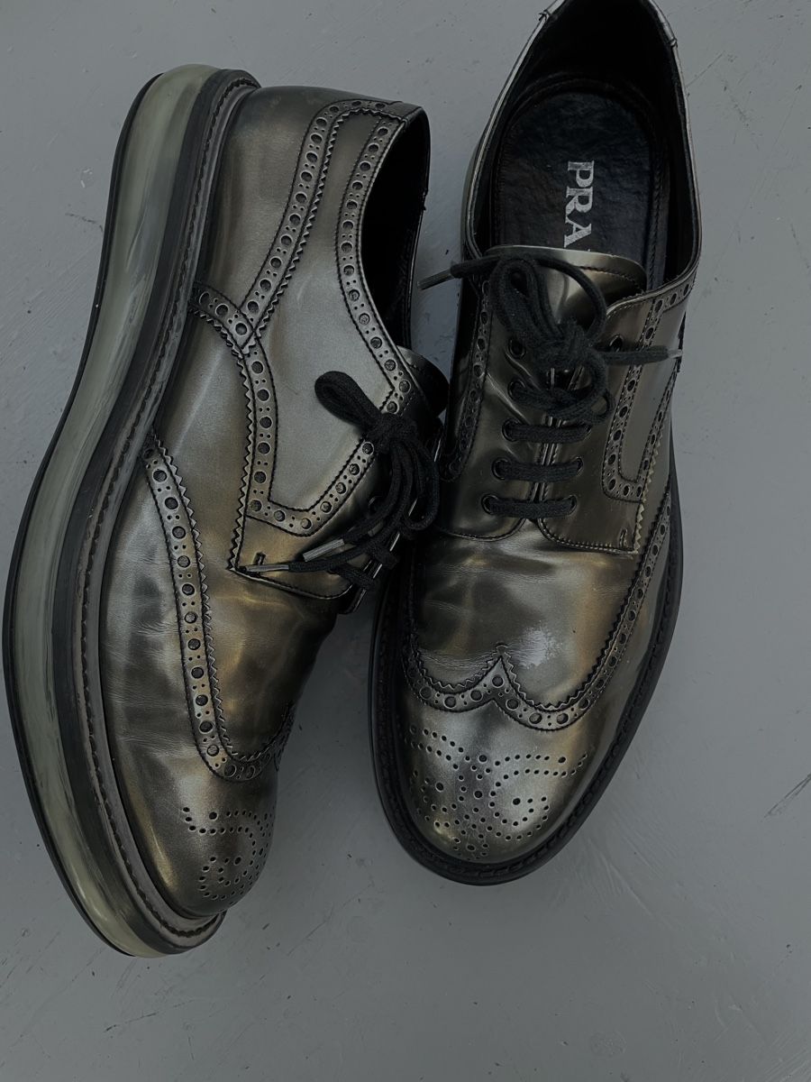 Prada Herrenschuhe: PRADA Derby Herrenschuhe Altsilber 45 – Gebraucht aus Zürich von Danokiko 2