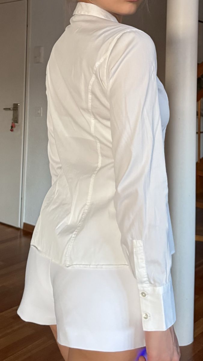 Massimo Dutti Camicette: Massimo Dutti White Long-Sleeve Shirt, Size 38 – Nuovo (secondo la descrizione) da Zürich venduto da eli_t8nw 2