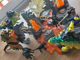 Lot de Playmobil "Dino Rise" avec 3 dinosaures et une île
